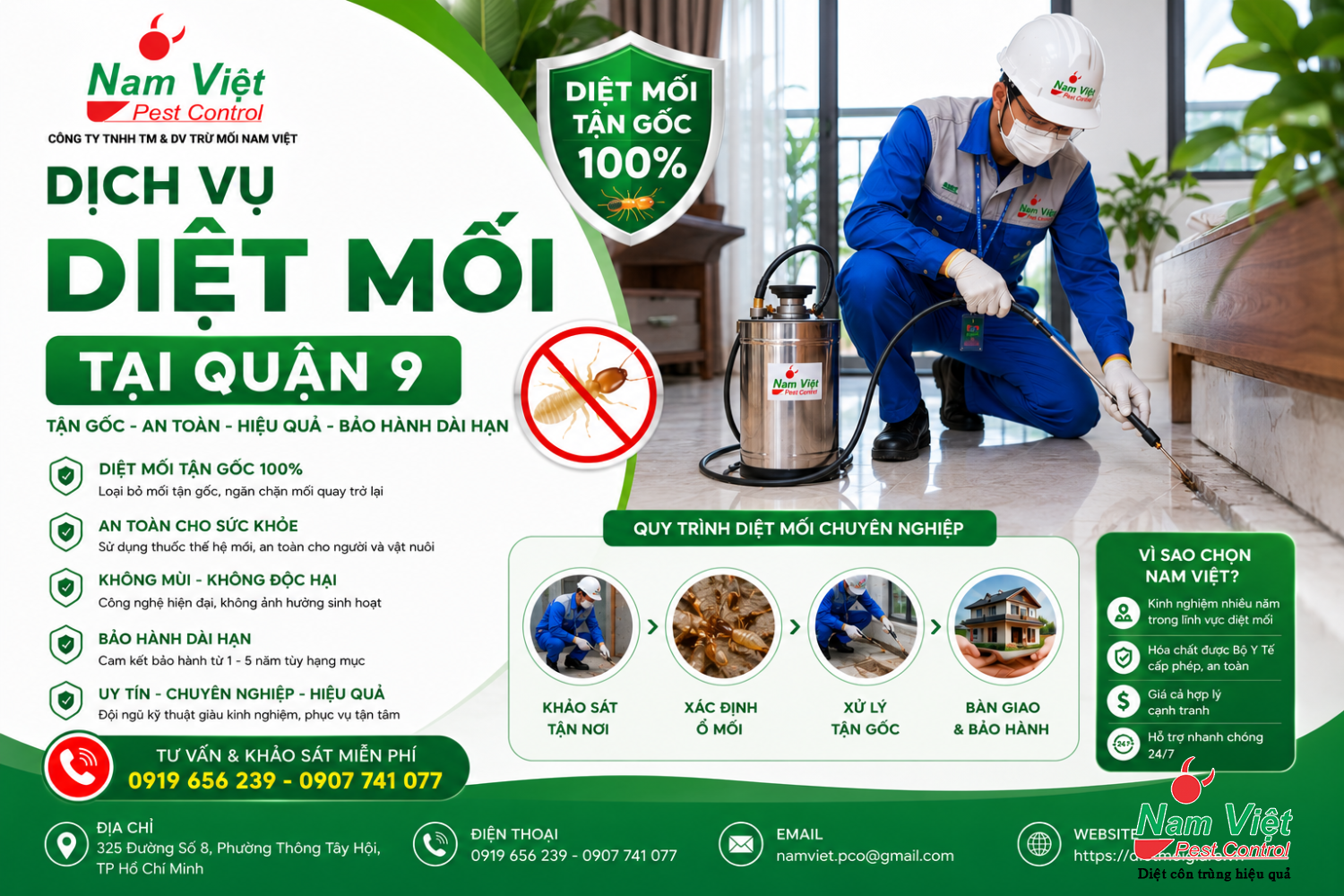 Dịch Vụ Diệt Mối Tại Quận 9