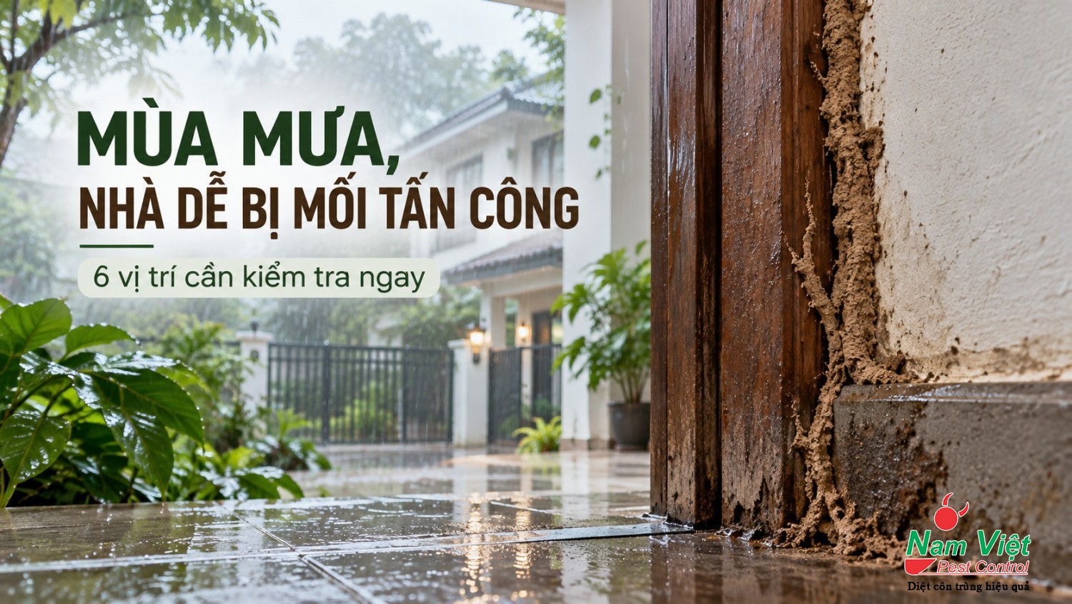 Mùa mưa, nhà dễ bị mối tấn công: 6 vị trí cần kiểm tra ngay